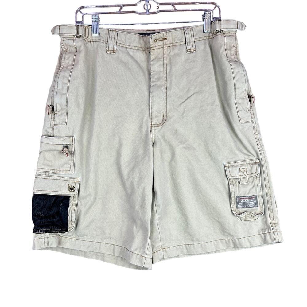 Eddie Bauer Mens Shorts Tan Cargo 100% Cotton Outdoor Workwear Casual 35x10